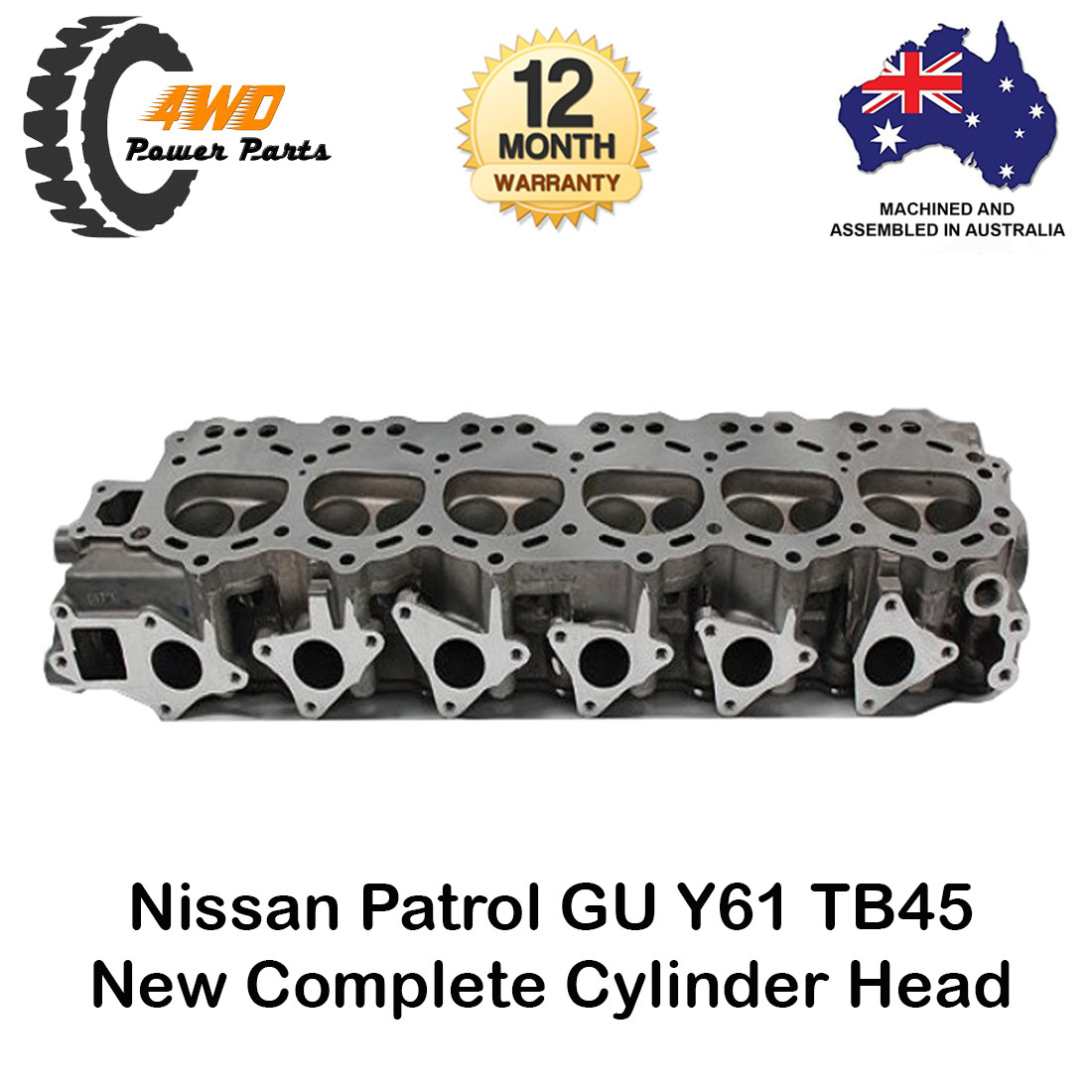 Nissan Patrol GU Y61 TB45 Complete Cylinder Head w/ Valves and Springs
