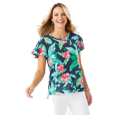 Флористический подход Tommy Bahama Lana Top, Island Navy, Small
