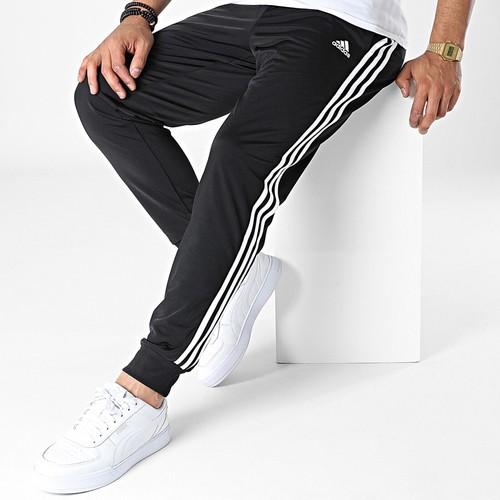 

Adidas 3S Warm Up Jogger Track Pant Men s Tricot Black Athletic Bottoms #105, Черный, Adidas 3S