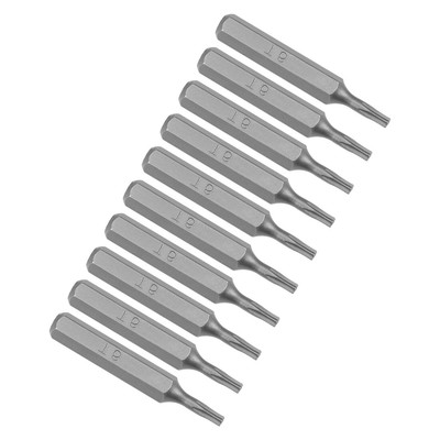 Torx Bits 10pack 5/32'' Hex Shank T6 Torx Screwdriver Bit Set 28mm L Screw Driver