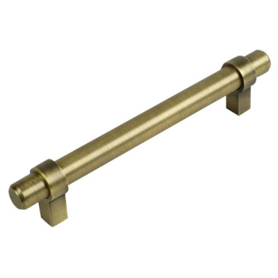 Cosmas Cabinet Hardware Brushed Antique Brass Euro Bar Pull 161-160BAB