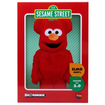 MEDICOM TOY - BE@RBRICK ELMO CHROME Ver. 100％ & 400％ Medicom Sesame Street Elmo Costume Ver. 2.0 400% Bearbrick