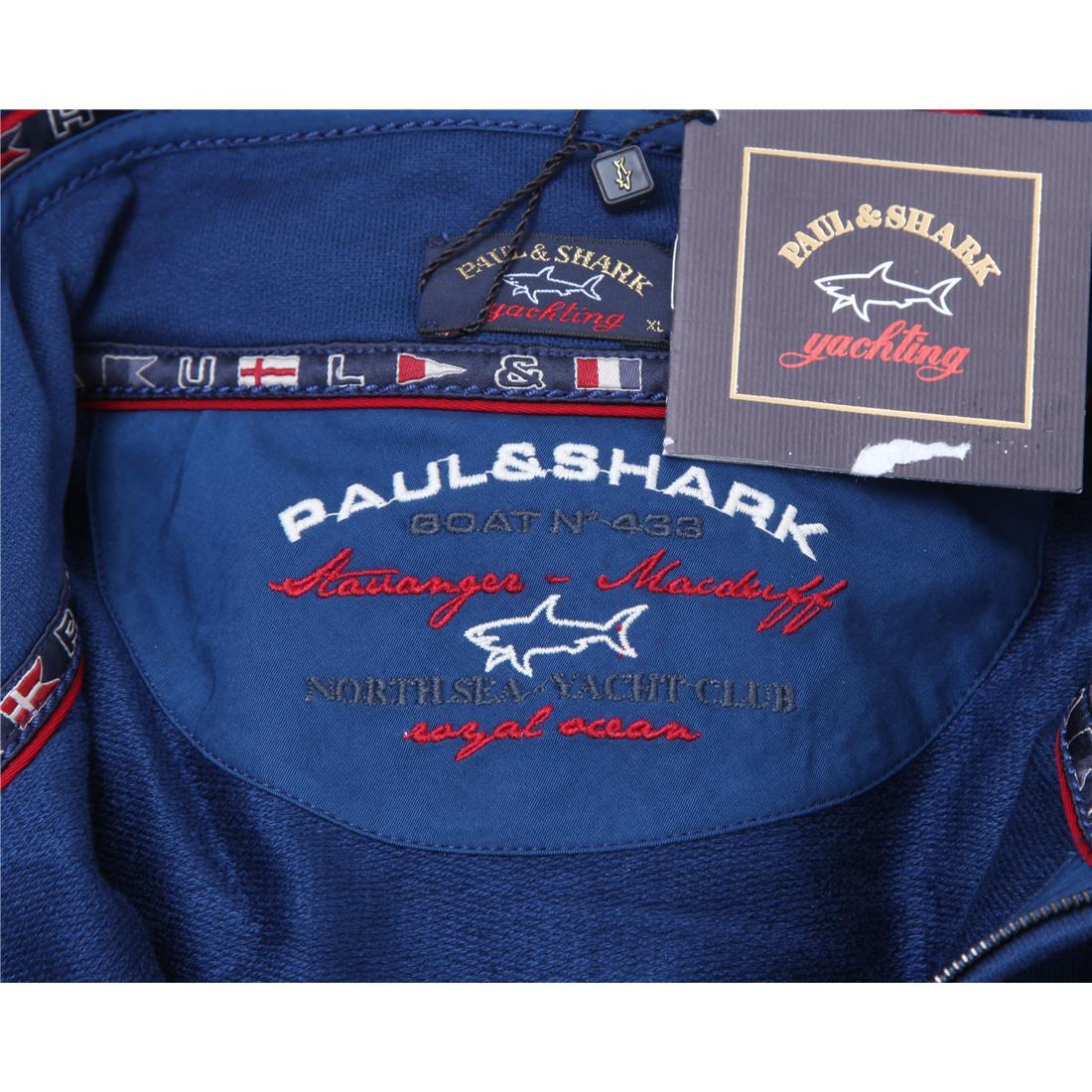 Pre-owned Paul & Shark Yachting Cardigan Size Xl 100% Cotton Kipawa Kpw Oslo 1938 Blue