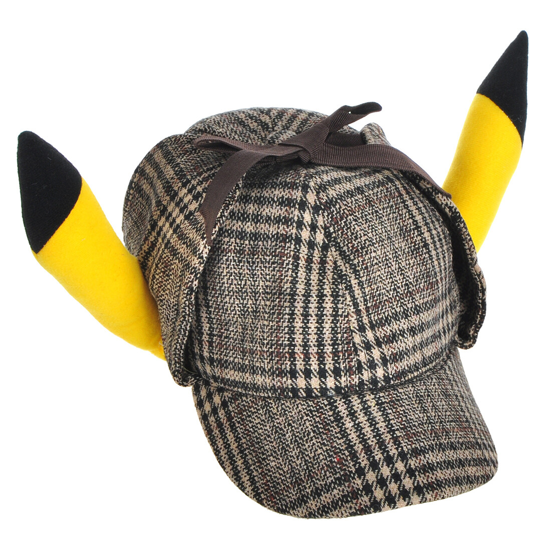 Meisterdetektiv Pokemon Sherlock Holmes Mütze Hut Cap mit Pikachu Ohren Cosplay