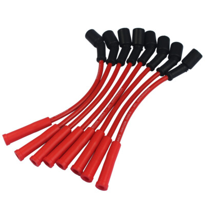 Red Performance Spark Plug Wires Street Fire For Chevrolet Truck 4.8L 5.3L 6.0L