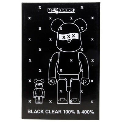 BE@RBRICK GOD SELECTION XXX 400％ 100% Medicom God Selection XXX Black Clear 100% 400% Bearbrick