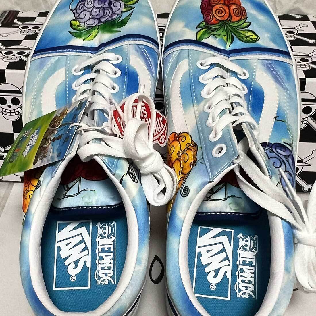 Pre-owned Vans X One Piece Old Skool Low Cut Sneakers Devil Fruit Unisex Shoe Vn0007nt7wm In Blue