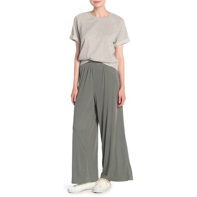 

Женские льняные широкие брюки Splendid, мох, маленькие, Moss, RS9A700