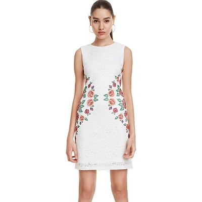 

Женское кружевное платье Desigual Valeria, белое, Белый