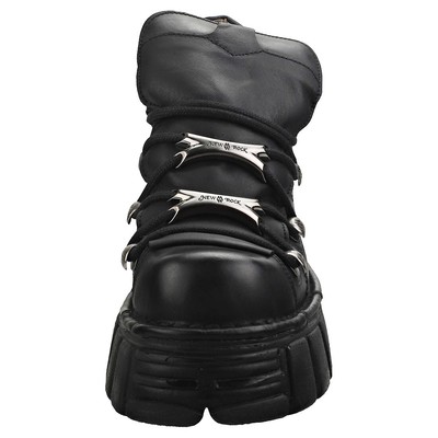 NEW ROCK ROCK M106N-S6 UNISEX BLACK PLATFORM SHOES