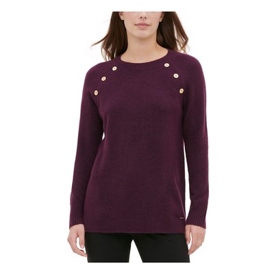 

Женская футболка с круглым вырезом Calvin Klein L/S с низом, фиолетовая, размер, Фиолетовый