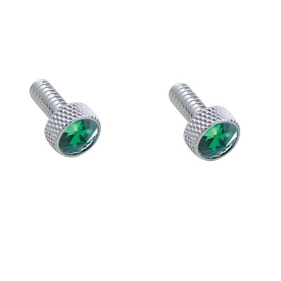 2 Pack Dash Panel Screws for 1987-2000 Peterbilt Green Jewel Chrome 3/4'' Tall