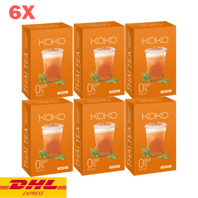 6x KOKO Thai Tea Instant Powder Prebiotic Slimming Weight Control Hunger Healthy