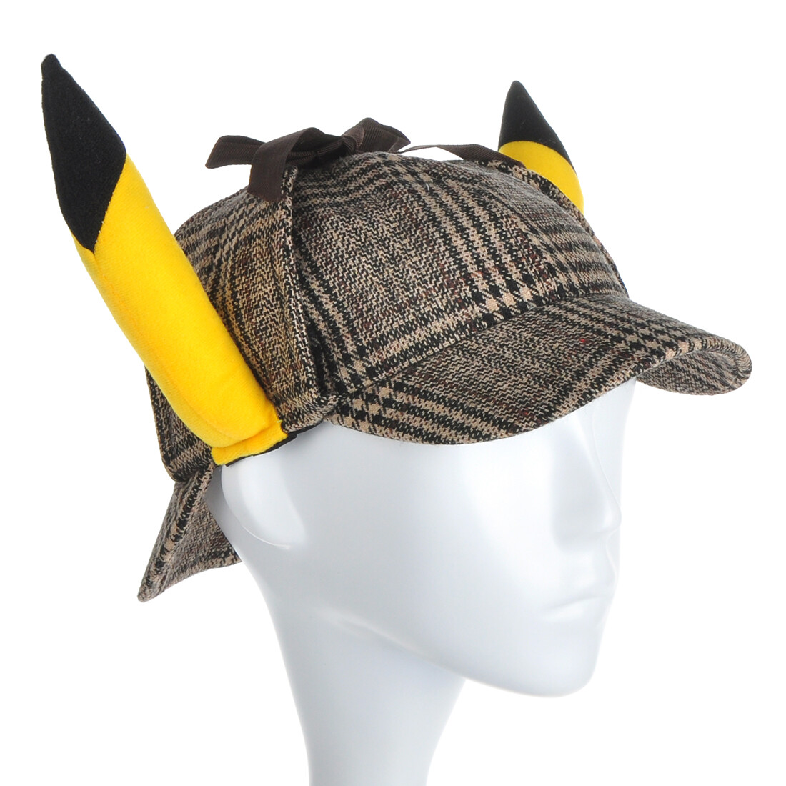 Meisterdetektiv Pokemon Sherlock Holmes Mütze Hut Cap mit Pikachu Ohren Cosplay