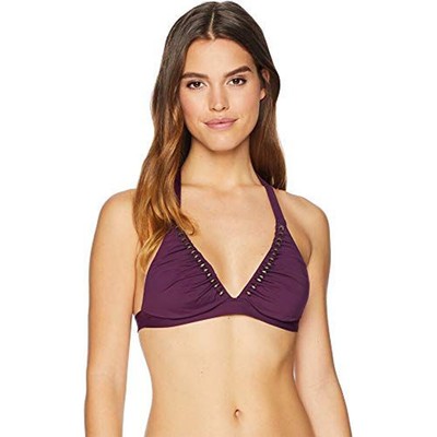 

Becca by Rebecca Virtue Бикини-топ с лямкой на бретельках Reconnect, Мерло, Средний, Merlot
