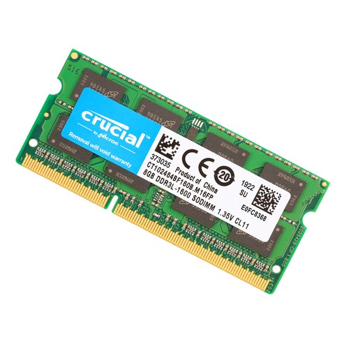 Crucial 16GB 8GB 2Rx8 PC3L-12800 DDR3L-1600Mhz 1.35V SODIMM Memory Laptop 204pin
