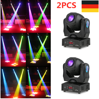 2pcs Tomshine 80W LED Moving Head Bühnenlicht DMX Gobo Lampe 8 Farben Party Show