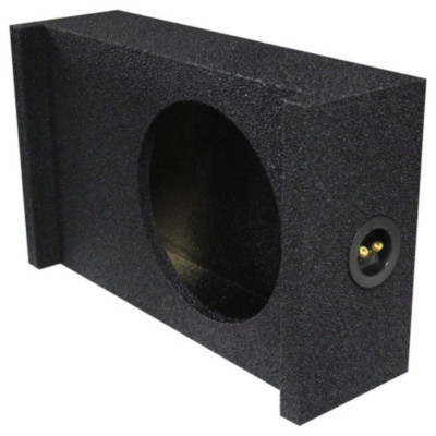 QPower QBSHALLOW10 DF Single 10'' Downfire Behind Seat Sealed Subwoofer Enclosure