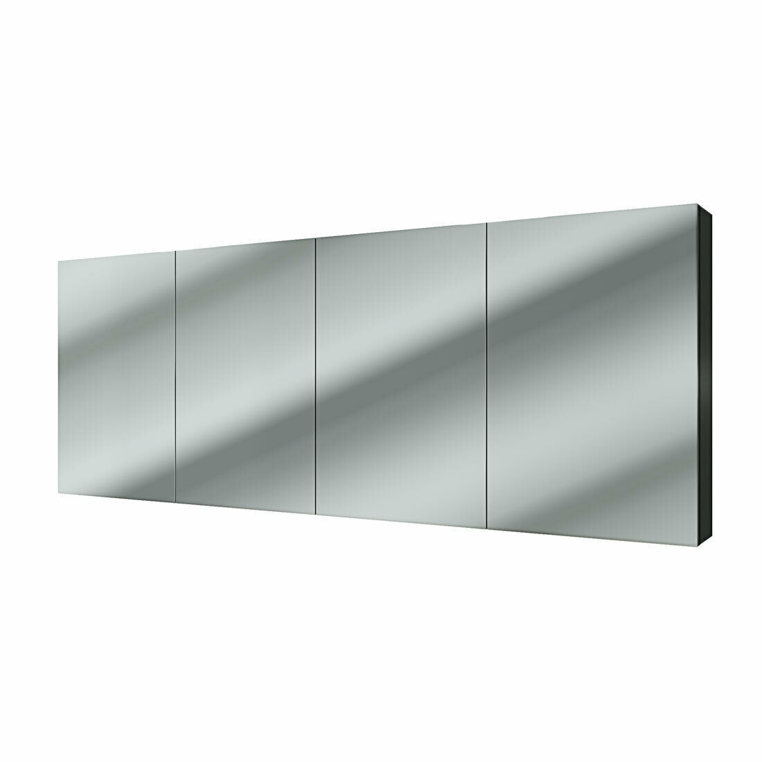 AcquaVapore Spiegelschrank Badspiegel Badezimmer Spiegel City 200cm schwarz