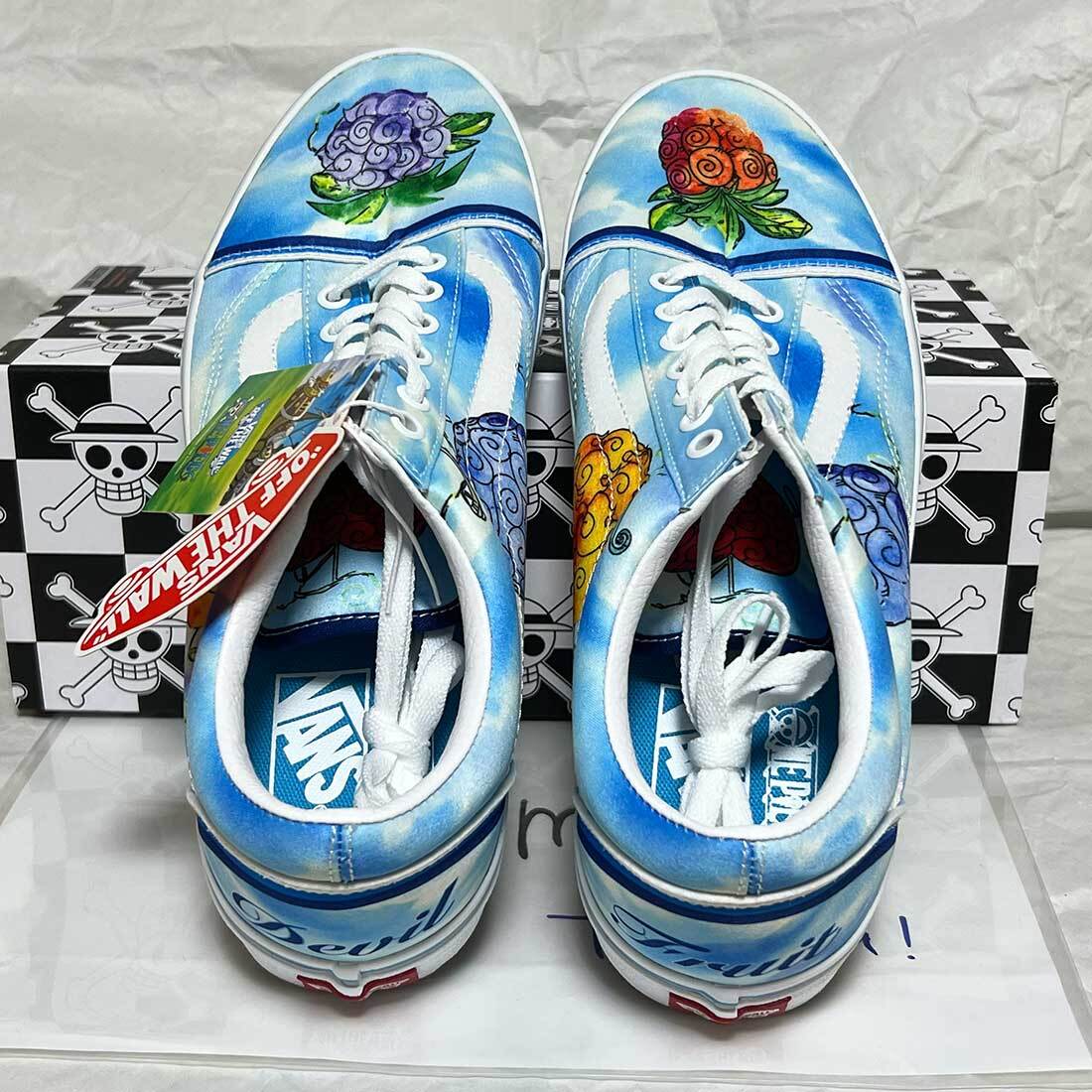 Pre-owned Vans X One Piece Old Skool Low Cut Sneakers Devil Fruit Unisex Shoe Vn0007nt7wm In Blue
