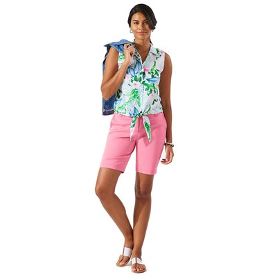 Женские шорты-бермуды Tommy Bahama Boracay, 10 дюймов, розовый цвет Dahlia, 6 лет