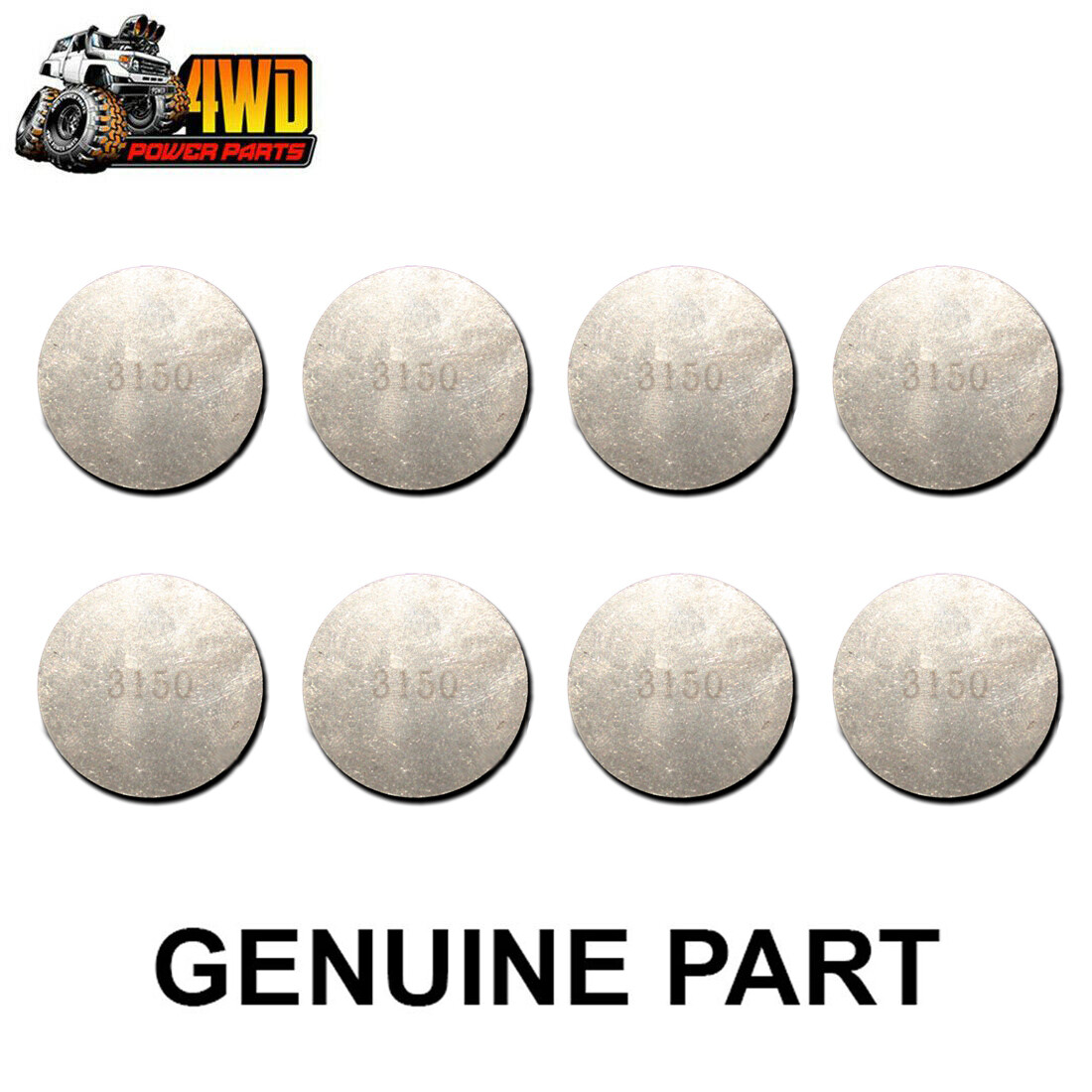 Genuine Valve Shims for Toyota 1KZTE HiLux Prado 37mm Set x8 Sizes 2.