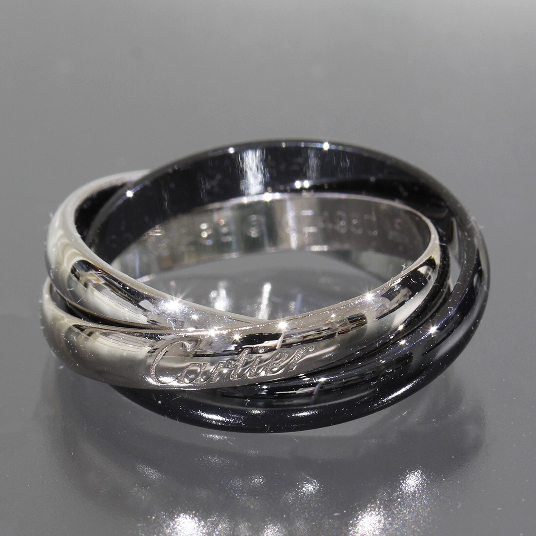 Cartier Trinity ring size US7.5 (58) Au750 PD950 palladium