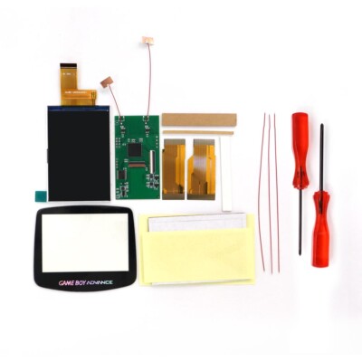 V5 Drop In GBA IPS Backlight LCD Kit For GameBoy Advance No Need to Cut Shell