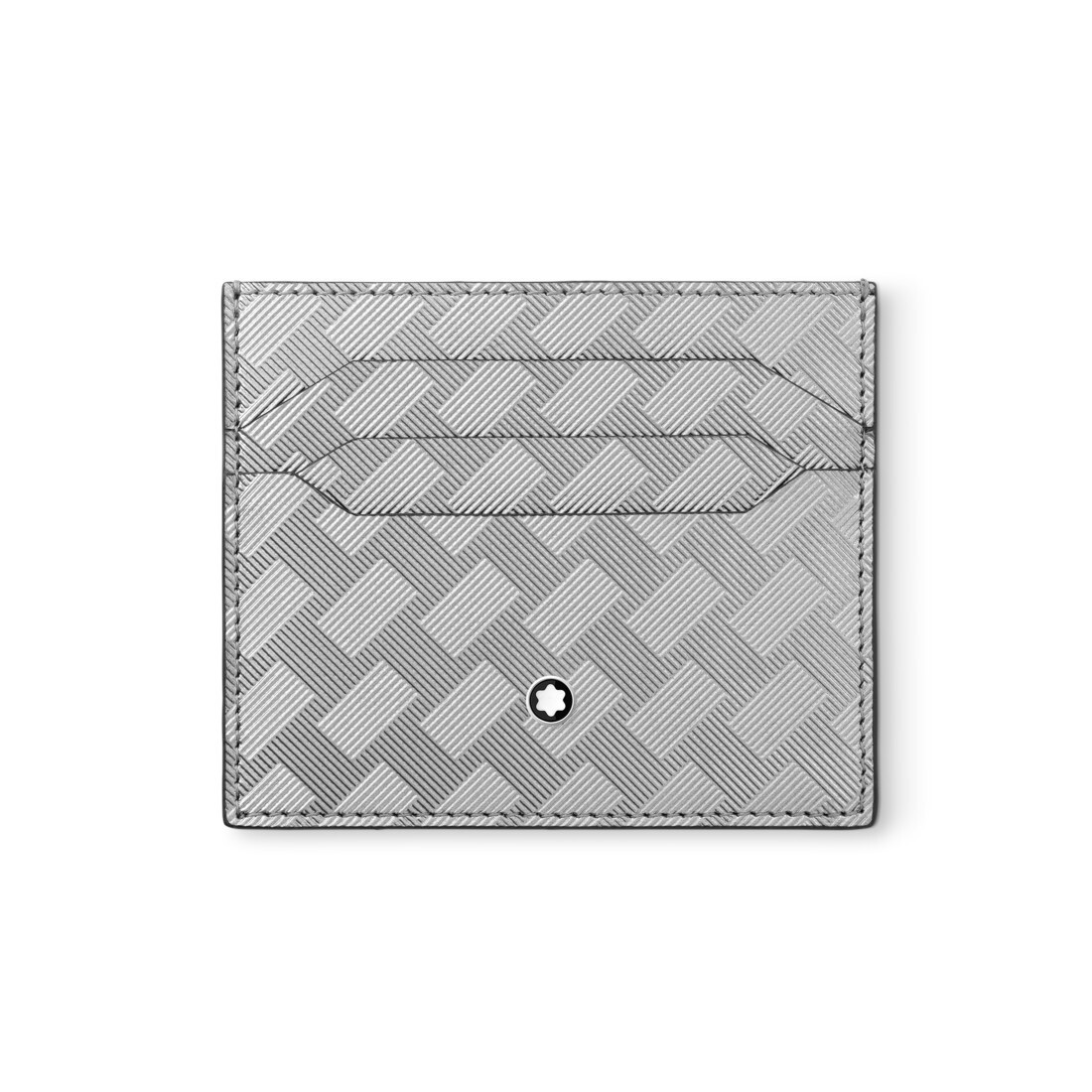 Pre-owned Montblanc Extreme 3.0 Leather 6cc Card Holder Case Cover Wallet Purse For Men In Silver