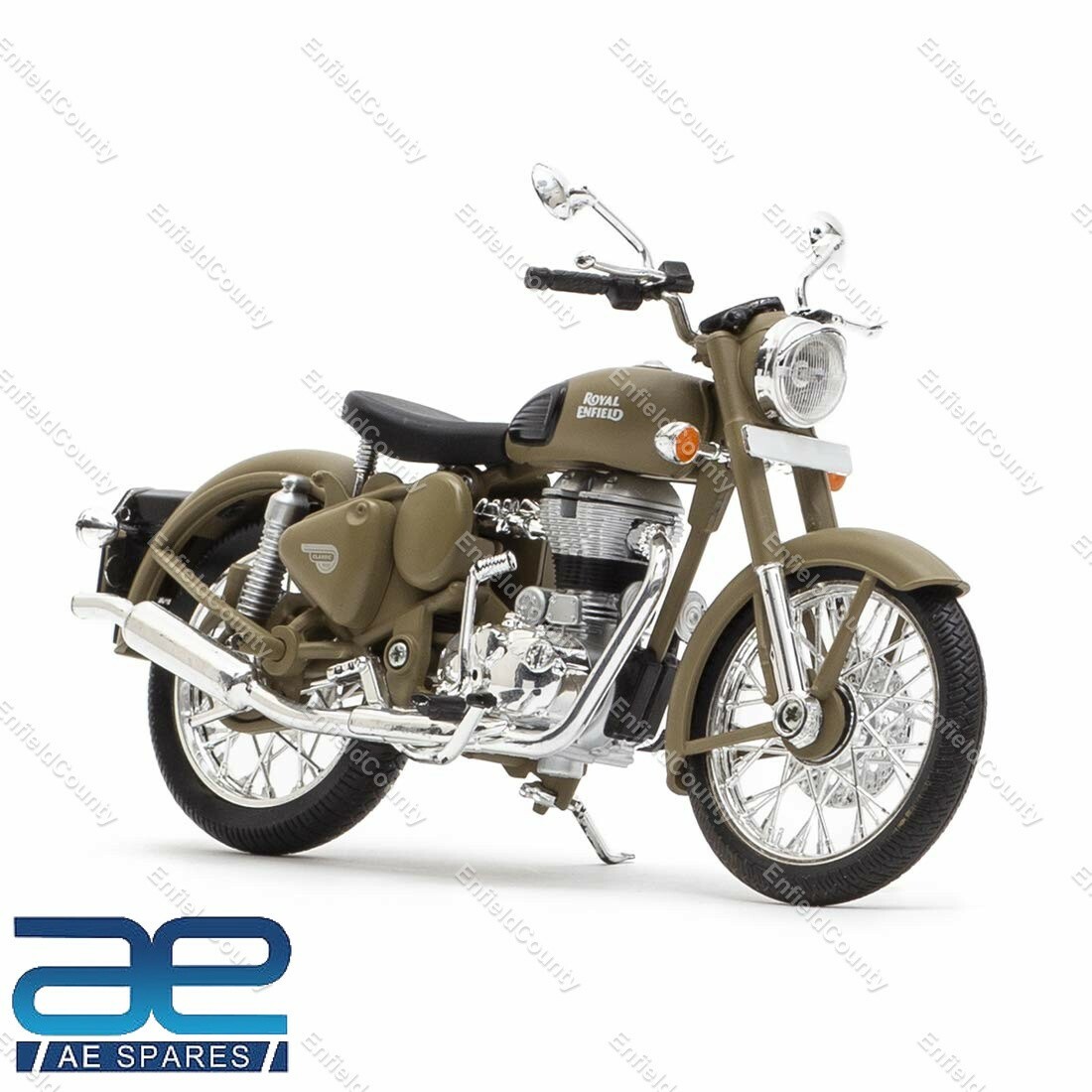 For Royal Enfield Classic 500 1:12 Scale Model Desert Storm 