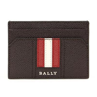 Genuine Bally Three-line metal logo card wallet THAR F021