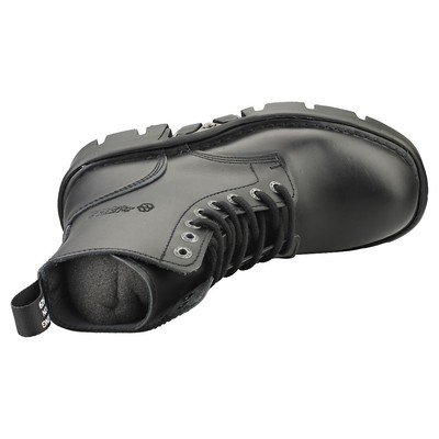 NEW ROCK ROCK M-MILI084N-S3 UNISEX BLACK ANKLE BOOTS