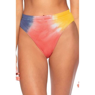 

Плавки Soluna Swim Moonlight в рубчик с высокой талией, кремовый цвет, средний размер, Creamsicle