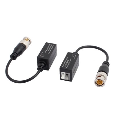 2pcs UTP Twisted Passive HD Video Balun Transceiver for CVI TVI AHD CCTV System