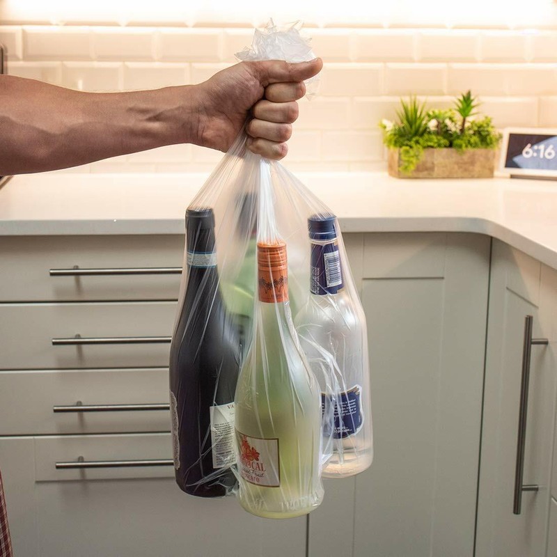 clear kitchen trash bags