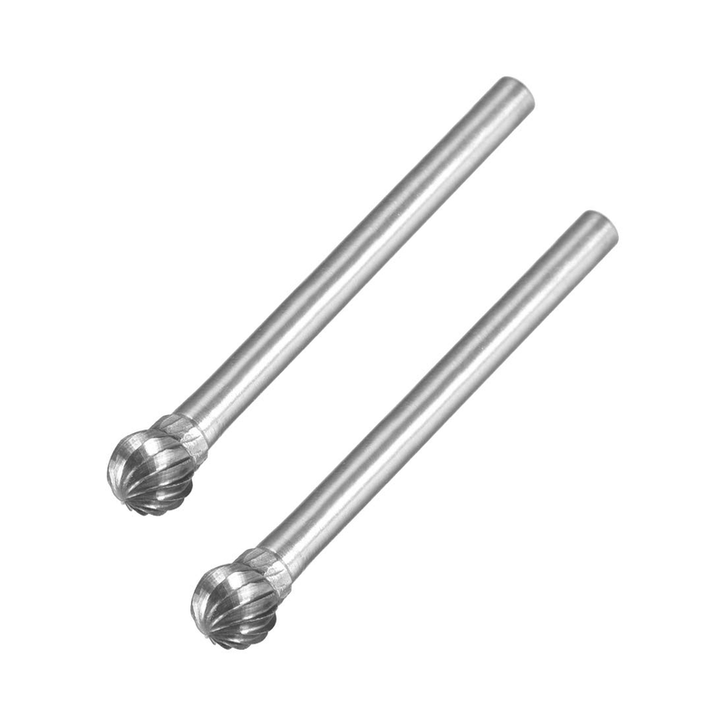 Tungsten Carbide Rotary Files 1/8" Shank, Single Cut Ball Shape Rotary Burrs Too