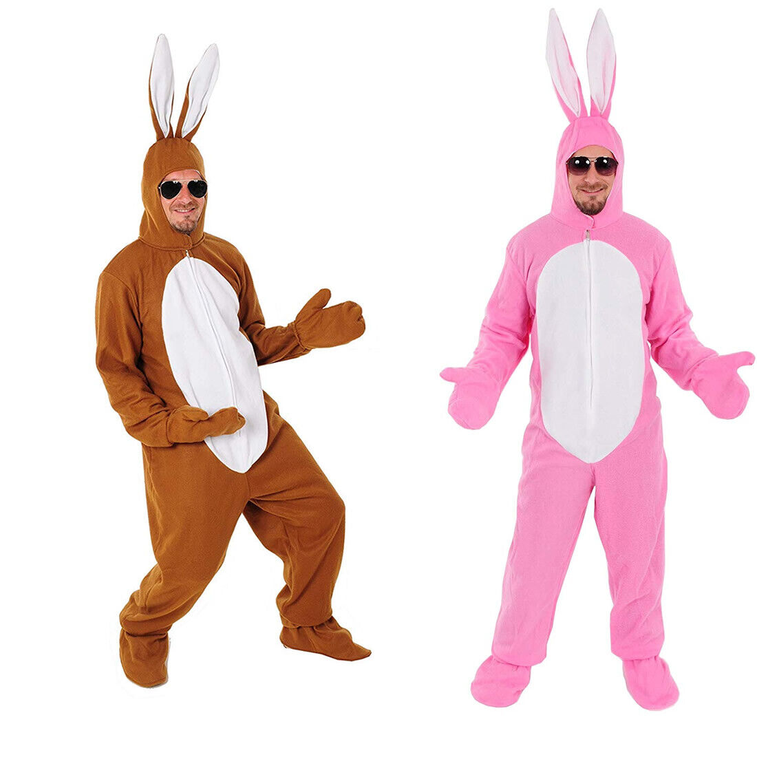 Hase Kostüm offen Hasenkostüm Karneval Fastnacht Festival Ostern rosa braun 