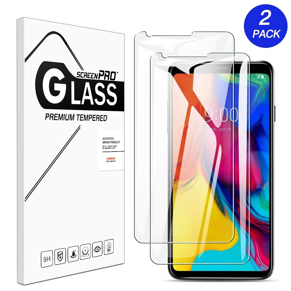 LG V40,V30,G8x,K40,V50s,W30,Stylo 5 Premium Tempered Glass Screen Protectors