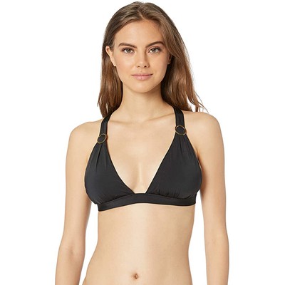 BCBG однотонный бюстгальтер с треугольными чашечками и глубоким v-образным вырезом, черный, 10