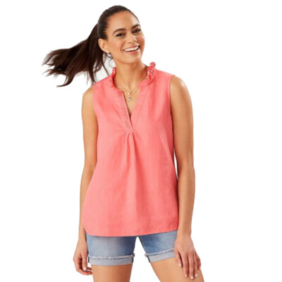 

Льняной топ Tommy Bahama Coastalina Raw Edge, Tutti Frutti, маленький размер