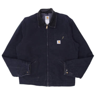 Vintage Carhartt J01 BLK Blanket Lined Detroit Jacket Black | eBay