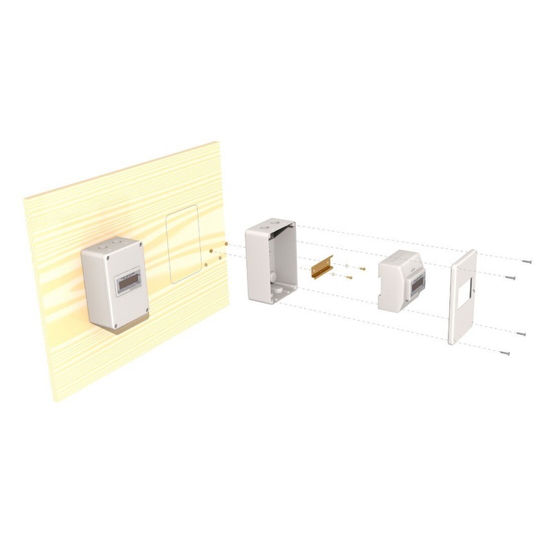 EKM Meter Home Enclosure Kit Plastic DIN Rail Mount Read Data Conduit Box #20
