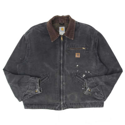 Carhartt デトロイトジャケット j97 CML size.XL Vintage Carhartt J97 XL Black Blanket Lined Detroit Jacket Men's