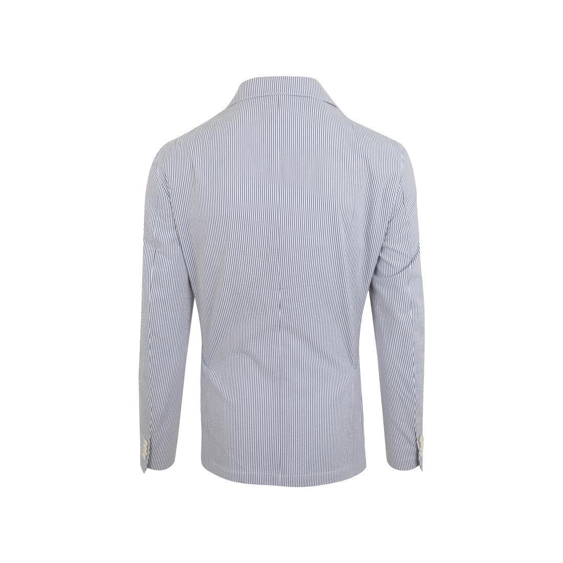 Pre-owned Tommy Hilfiger Men's Blazer Jacket Size 102 Cotton Blue & White Striped Tailored