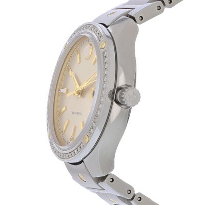 Pre-owned Movado S.e. Ladies Two-tone Stainless Champagne Dial Automatic Watch 0607683