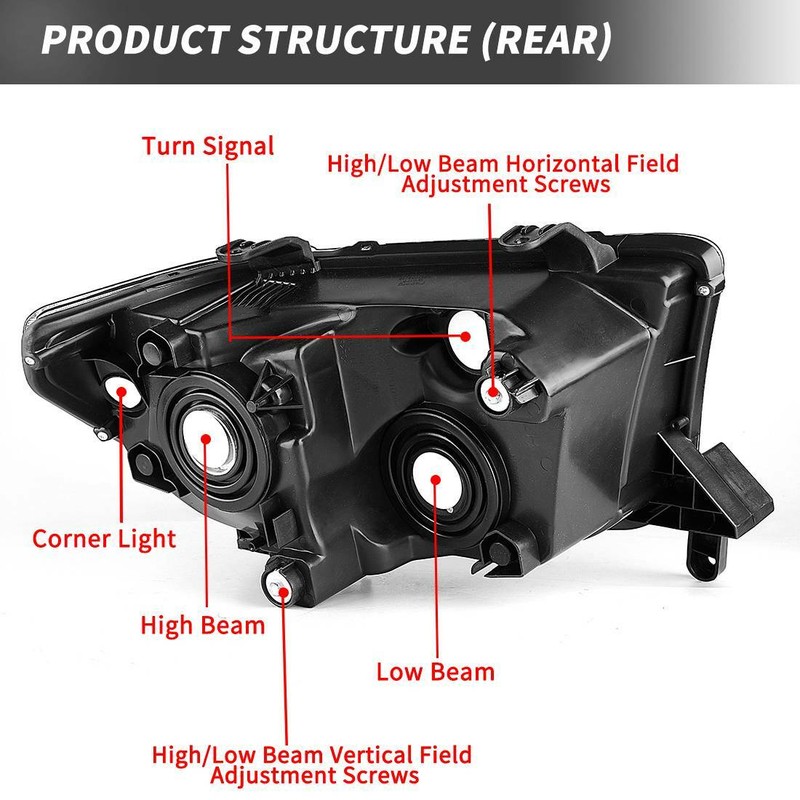 For 2007-13 Toyota Tundra / 08-17 Sequoia Factory Style Headlights