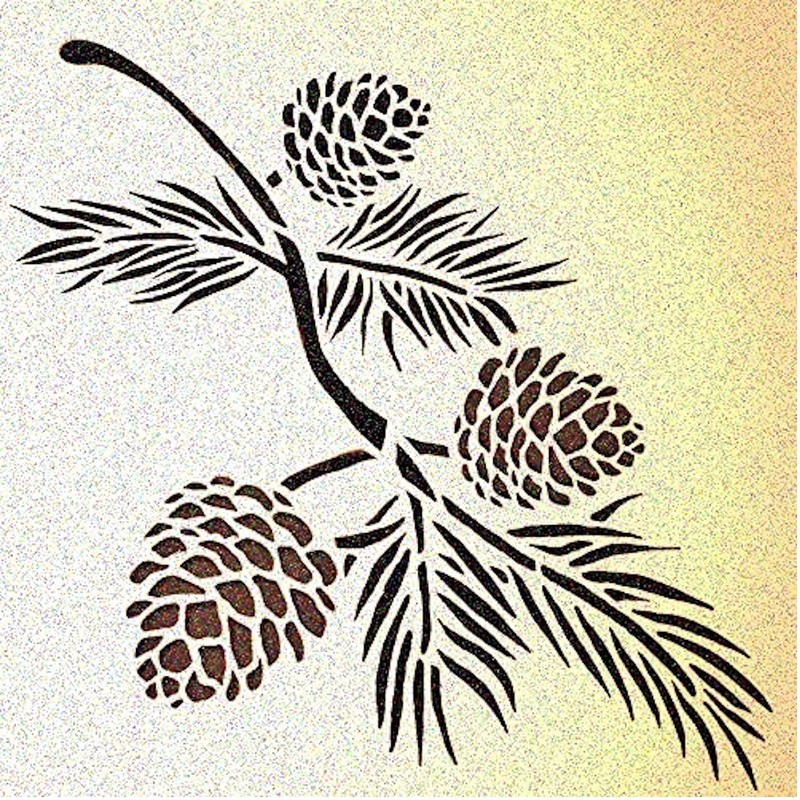 Pine Cone Stencil Trees Pine Cones Stencils
