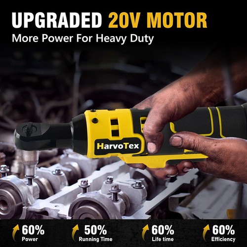 Cordless Electric Ratchet Wrench Set 3/8", Compatible For DEWALT 20V MAX Battery