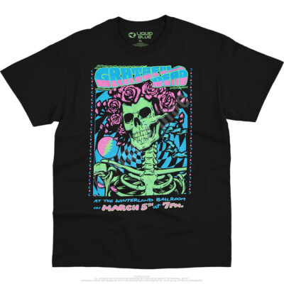 GRATEFUL DEAD-BERTHA BLACKLIGHT-GLOWS N BLKLIGHT-T-SHIRT S-M-L-XL-2X,4X Garcia