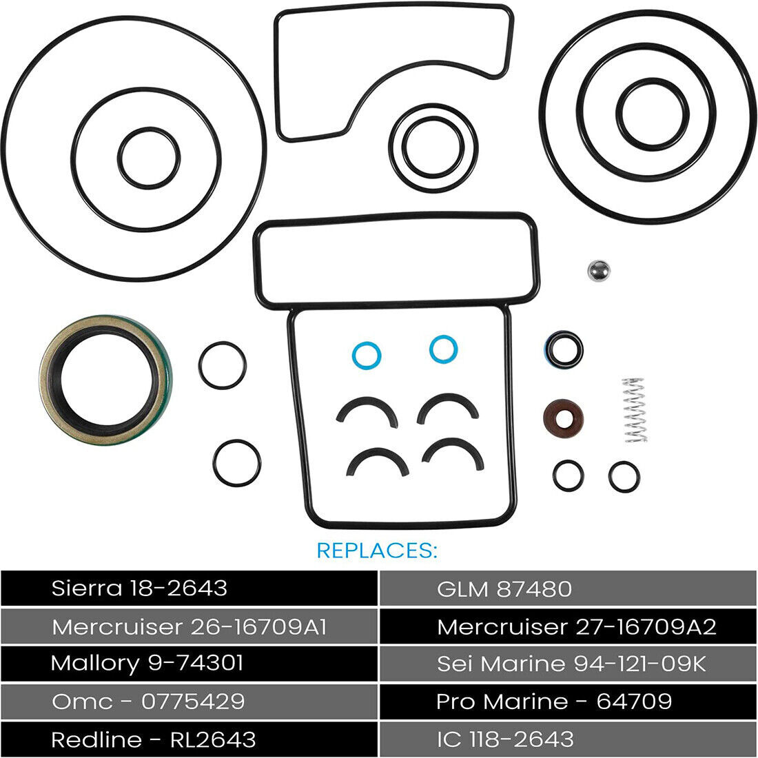 For Mercruiser Bravo Upper Seal Kit Bravo I II III X XR XZ